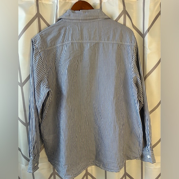 Comme des Garcons Blue and White Striped Shirt - Picture 4 of 5